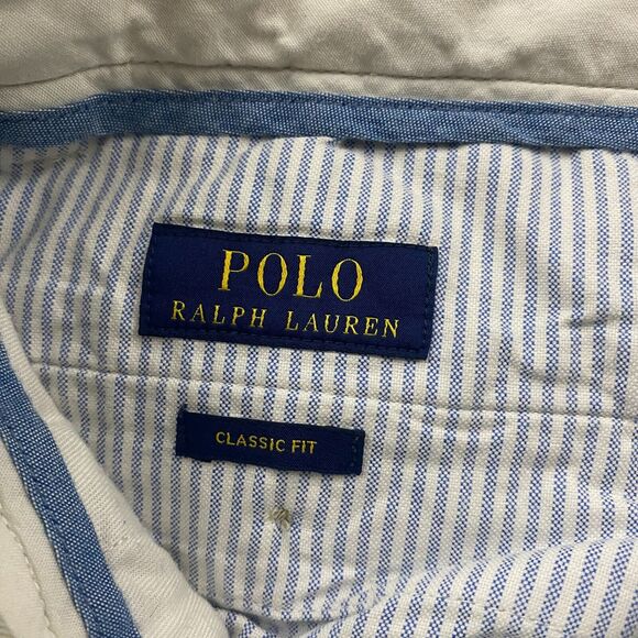 Polo Ralph Lauren CLASSIC FIT Khaki Chino Pants Flat Front 34x32 (35x31) Cotton - Picture 12 of 13